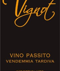 Vignot Passito Piero Gatti Piemonte Moscato Langhe tardiva vendemmia etichetta vecchia