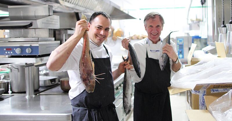 cucina chef della Ciau del Tornavento a Treiso 1 Stella Michelin